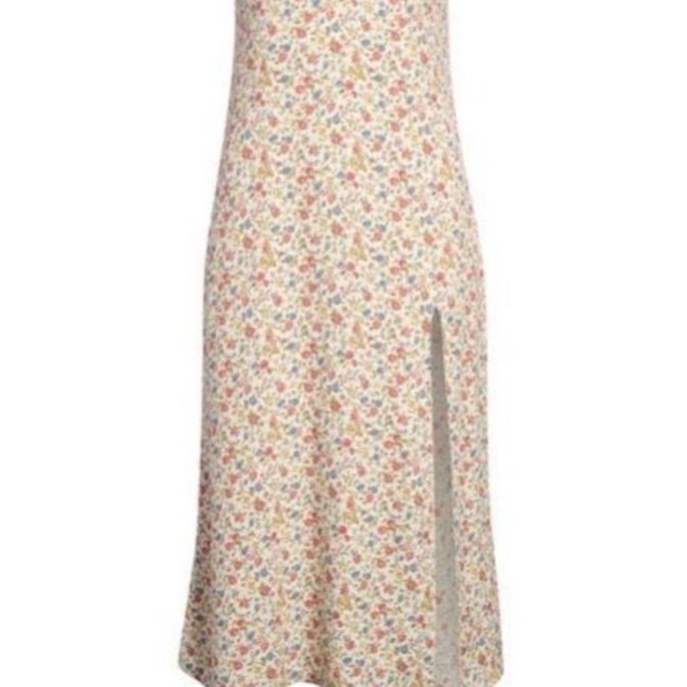 Reformation Cream Floral Midi Dress with Multicolor Print - Picture 3 of 5